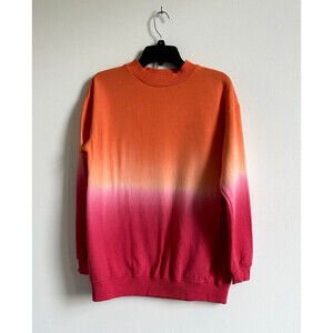 BP. Crewneck women's Sweatshirt Tie Dye in Orange/Pink Size M